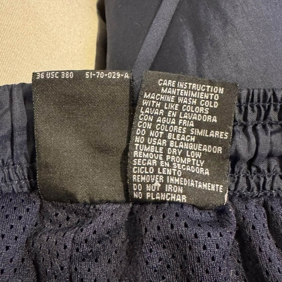 Vintage USA Olympics Navy Blue Lined Track Pants Cargo Pockets Men's XL (40-42) - Picture 9 of 9